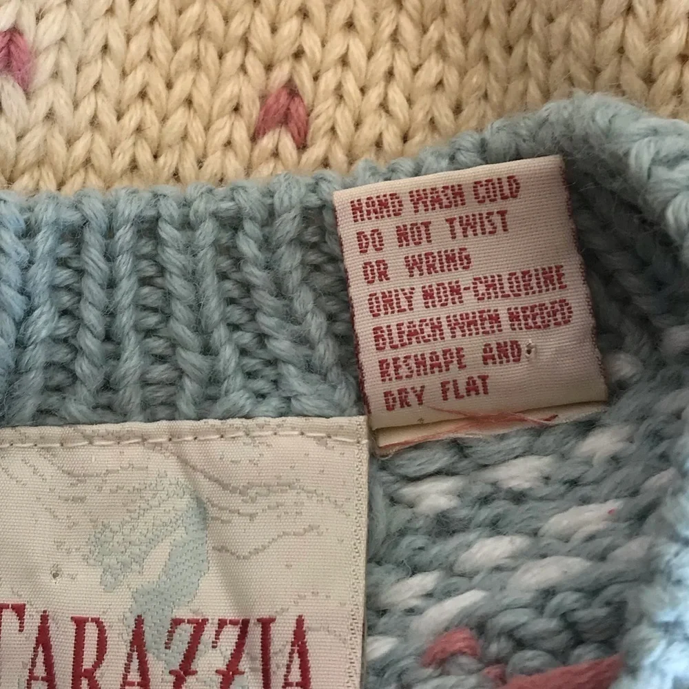 Tarazzia Vintage Olive Branch Knit Fair Isle Sweater